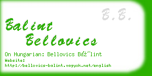 balint bellovics business card